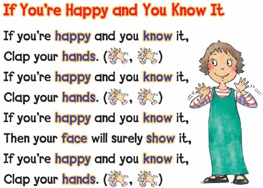 If you're happy and you know it chant